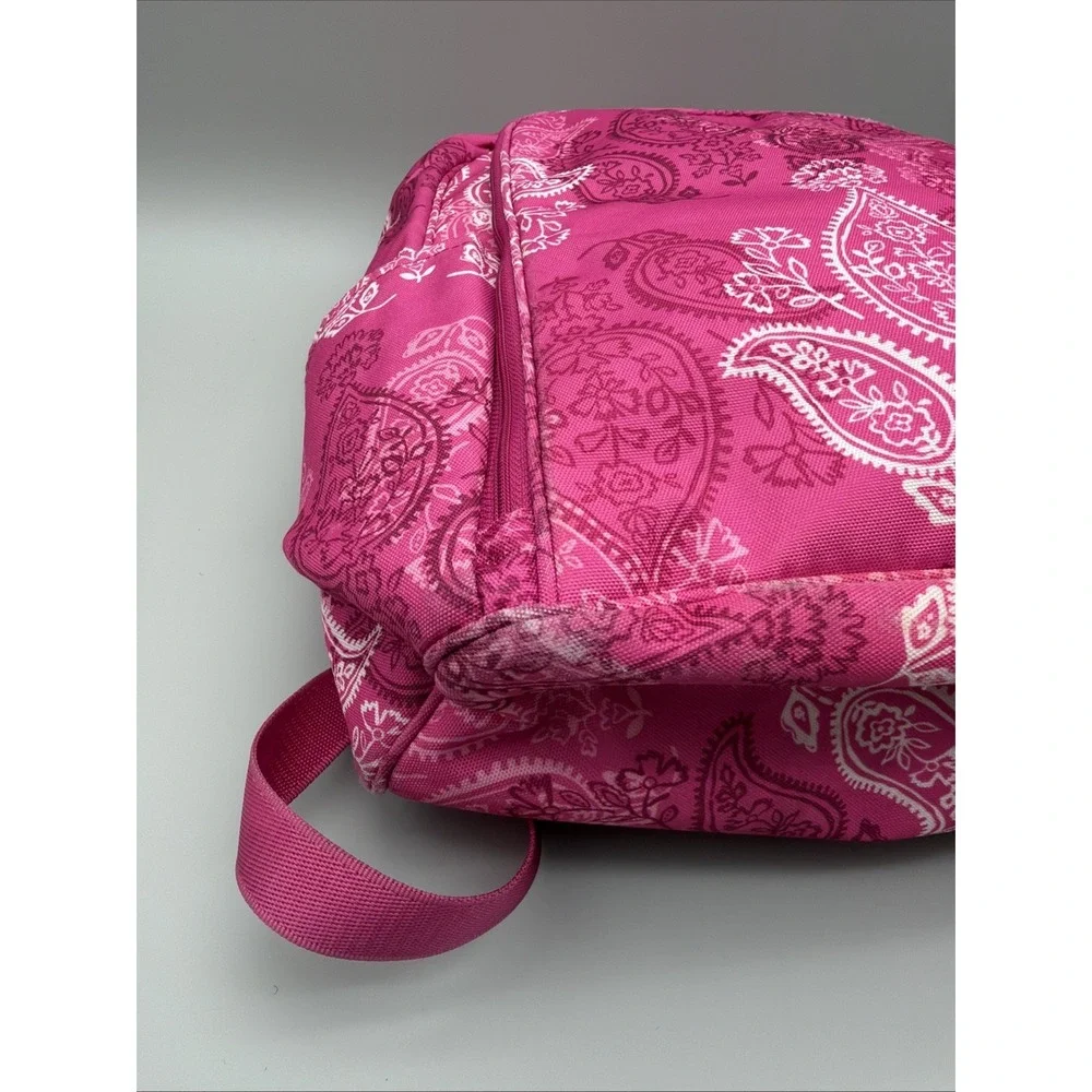 VERA BRADLEY Lighten Up Laptop Backpack Stamped Paisley Travel Bag College Work
